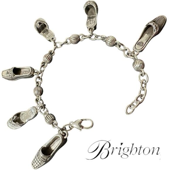 Brighton Sterling Silver Shoe Charm Bracelet – Collector’s Luxury Edition - Picture 1 of 17
